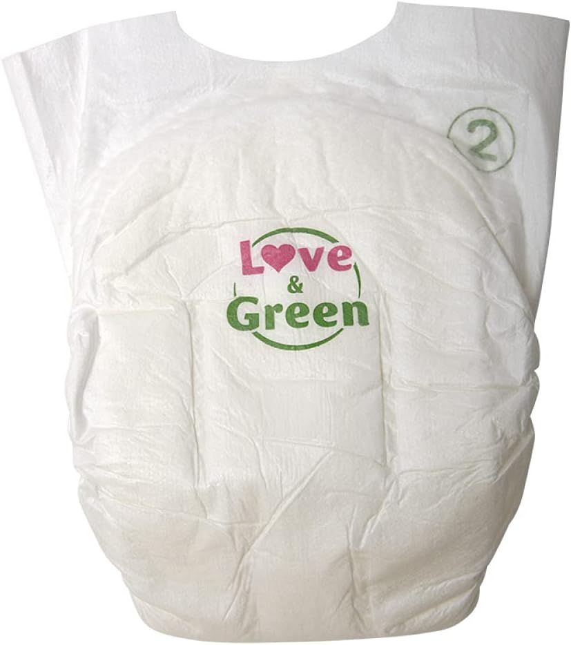 Love & Green Hypoallergenic Nappies 44 Nappies Size 2 (3-6Kg)