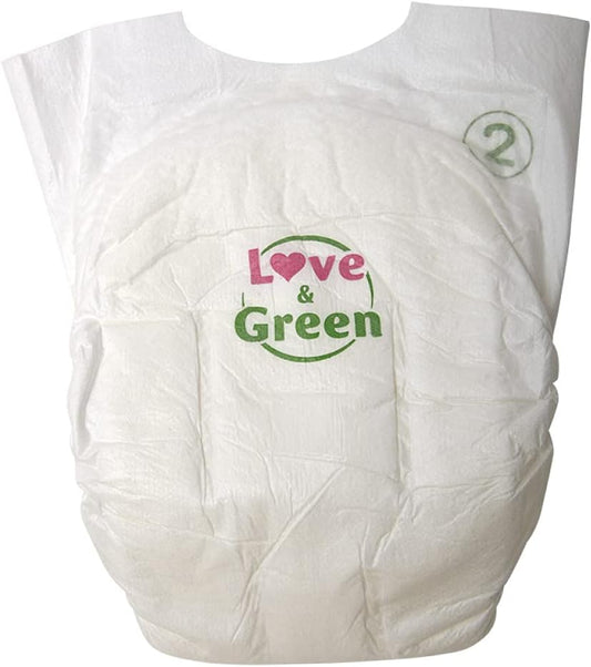 Love & Green Hypoallergenic Nappies 44 Nappies Size 2 (3-6Kg)