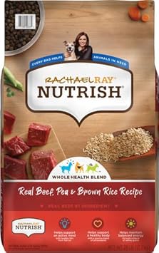 Rachael Ray Nutrish Premium Natural Dry Dog Food With Added Vitamins, Minerals & Taurine, Real Beef, Pea, & Brown Rice Recipe, 28 Pounds (Packaging May Vary)