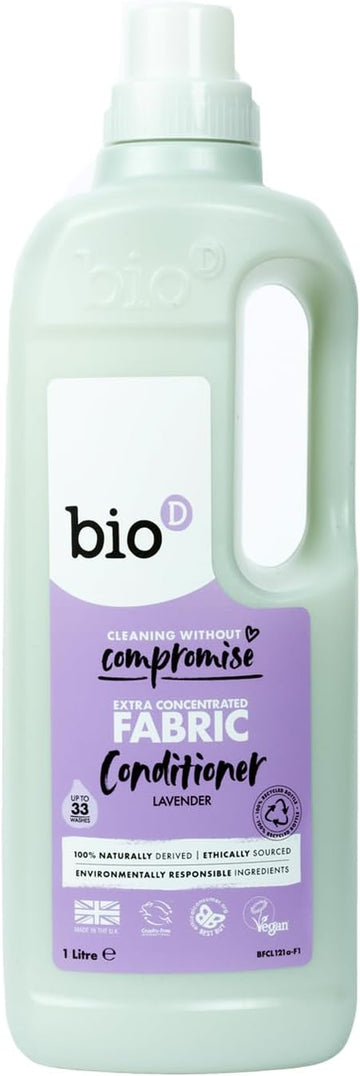 Bio D Extra Concentrated Liquid Fabric Conditioner Lavender 1L | 33 Washes | Allergy Free | Vegan | Cruelty Free