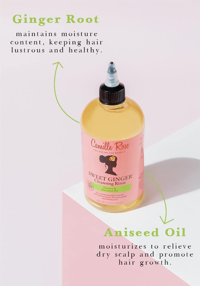 Camille Rose Sweet Ginger Hair Cleansing Rinse Shampoo for All Hair Types, Castor and Aniseed Oil, 355 ml (Pack of 1) : Amazon.co.uk: Beauty