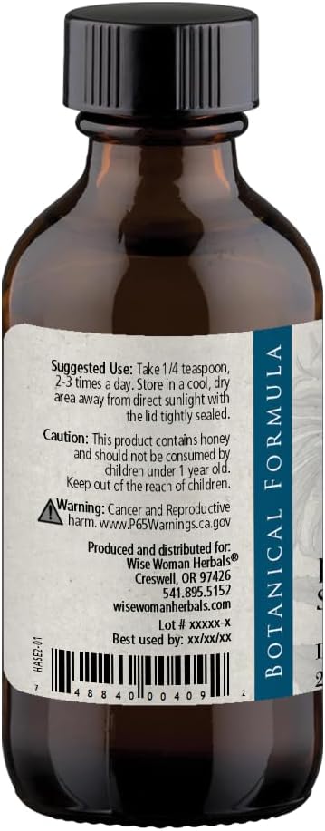 Wise Woman Herbals Hawthorn Berry Solid Extract 4:1, Alcohol-Free Extra Strength, Promotes Healthy Circulation, Antioxidant Protection, Herbal Cardiovascular Support, 8 Fl Oz