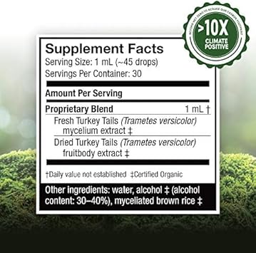Host Defense, Turkey Tail Capsules, Natural Immune System and Digestive Support, Mushroom Supplement, Unavored, 120