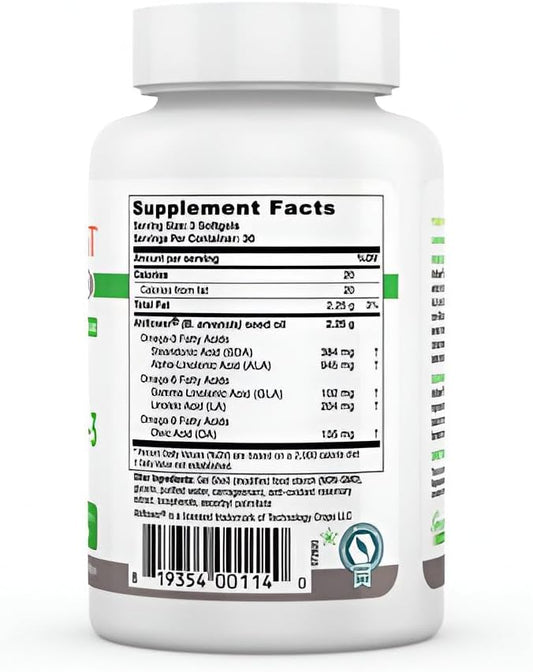 Greens First Pro Ahiflower Oil Vegan Omega-3, 30 Day Supply  2250 Mg  Omega 3 + 6 + 9 Powerhouse  Contains Omega-3 Stearidonic Acid Sda  Gamma Linolenic Acid Gla  No Soy Or Corn Oil  Non-Gmo