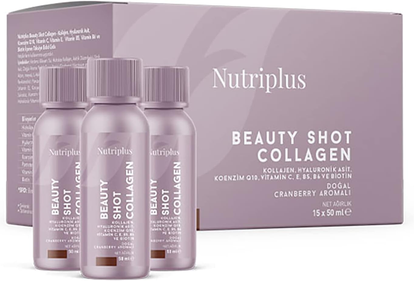 Farmasi Nutriplus Beauty Shot Collagen, Collagen Meets Your Daily Protein Needs, Prevents Skin Wrinkles, Hair Loss And Improves Your Sleep Pattern, 1.69 Fl. Oz X 15 Shot