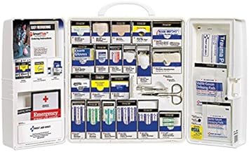 First Aid Only 50 Person Large Plastic SmartCompliance White Business Cabinet with Carrying Handle, without Medications : Health & Household