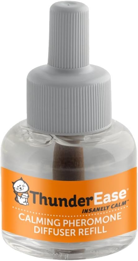 ThunderEase Cat Calming Pheromone Diffuser Refill | Powered by FELIWAY | Reduce Scratching, Urine Spraying, Marking, and Anxiety (60 Day Supply)