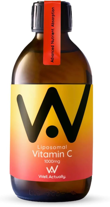 Well Actually Liposomal Vitamin C 1000Mg Sachets - High Strength Liquid Liposomal Vitamin C Supplement - Supports Immunity, Skin, Brain, Joints, Energy - Vegan, Orange Twist (5 Sachets)