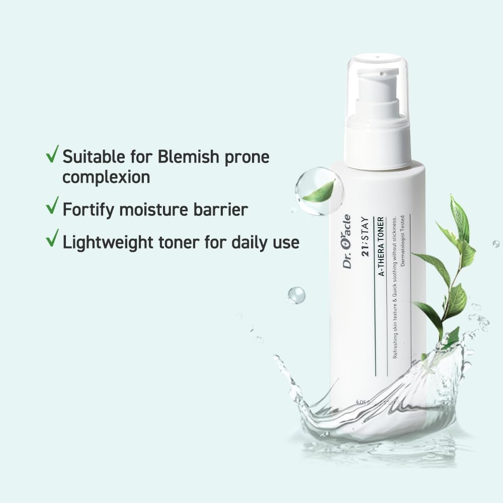 A-Thera Toner Facial Moisturizer Face Serum Korean Skincare Toner For Sensitive Skin, (4.05Fl.Oz.Fl.), Dermatologist Tested, 21;Stay By Dr.Oracle