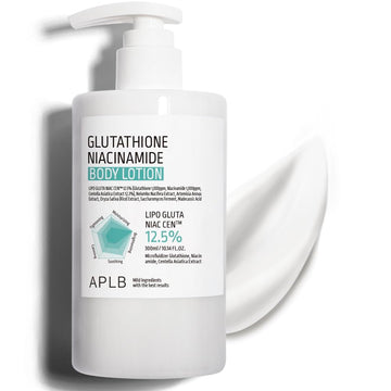 Aplb Glutathione Niacinamide Body Lotion | Lipo Gluta Niac Cen™ 12.5% 10.14 Fl.Oz/Korean Skincare, Long Lasting Hydration, Revitalize For Gentle And Improve Skin Texture