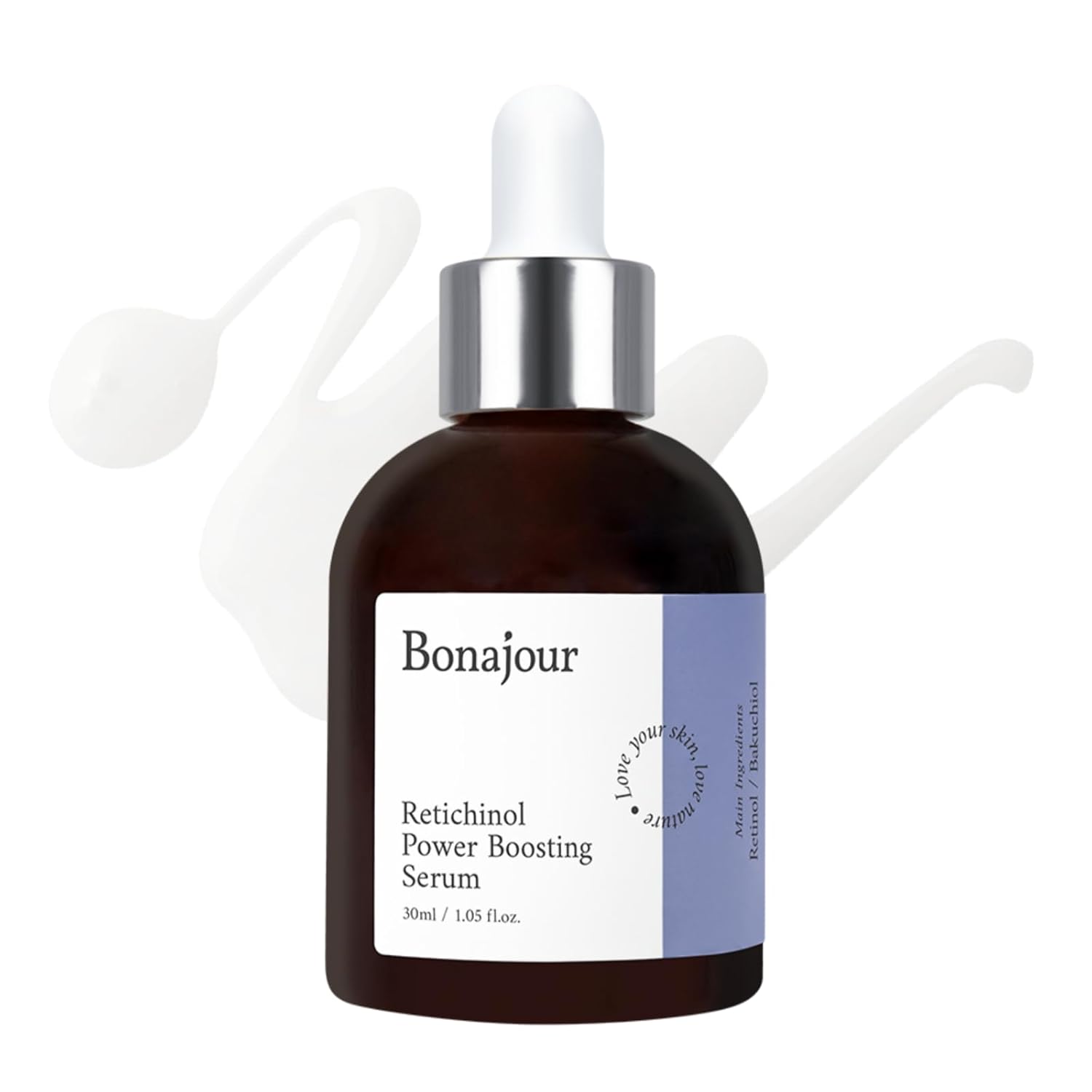 [Bonajour] Retichinol Power Boosting Serum With Retinol And Bakuchiol - Anti-Aging, Wrinkle Care, Enlarged Pores, Hyperpigmentation Improvement 1.05 Fl.Oz