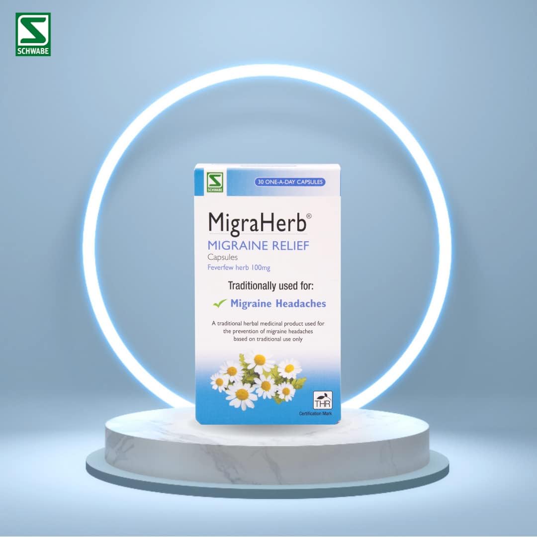 Migraherb Feverfew Herb 100mg - 30 Capsules : Amazon.co.uk: Health & Personal Care