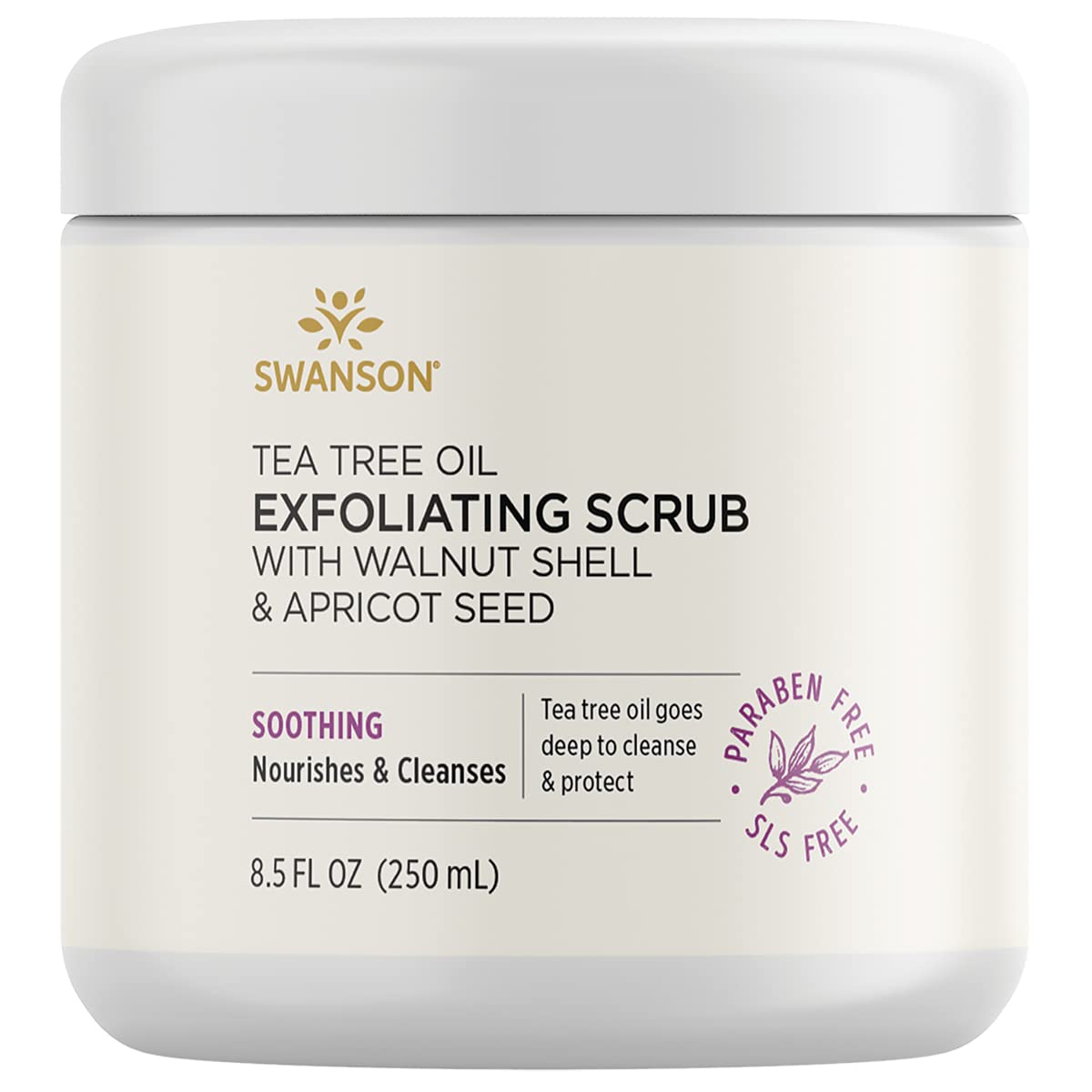 Swanson Tea Tree Oil Exfoliating Scrub 8.5 Fl Ounce (250 Ml) Scrub