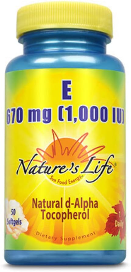 Nature's Life Vitamin E, 1,000 IU | 50 ct : Health & Household