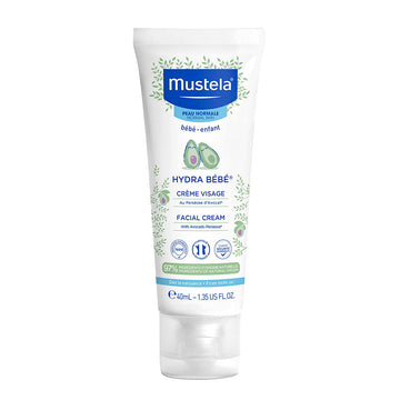 Mustela Hydra Bebe Face Cream – Daily Baby Moisturizer With Natural Avocado, Jojoba Oil & Shea Butter - 1.35 Fl. Oz. - Packaging May Vary