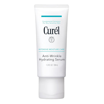 Curel Japan Anti-Wrinkle Hydrating Serum, Lightweight Serum, Fragrance Free & Colorant Free, Sensitive Skin Serum, 1.3 Oz