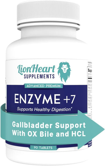 Digestive Enzymes With Ox Bile - Supplements For No Gallbladder - Helps Digest Meals Small Or Large - Including Hcl - Pepsin - Papain & Bromelain - Purified Bile Salts - Gallbladder Support 60Ct