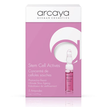 Arcaya Stem Cell Actives Anti Aging Serum Ampoule - Alpine Rose Stem Cell Extracts Provides Intensive Protection & Supports Cell Regeneration - Vegan & Paraben-Free, 5X2Ml