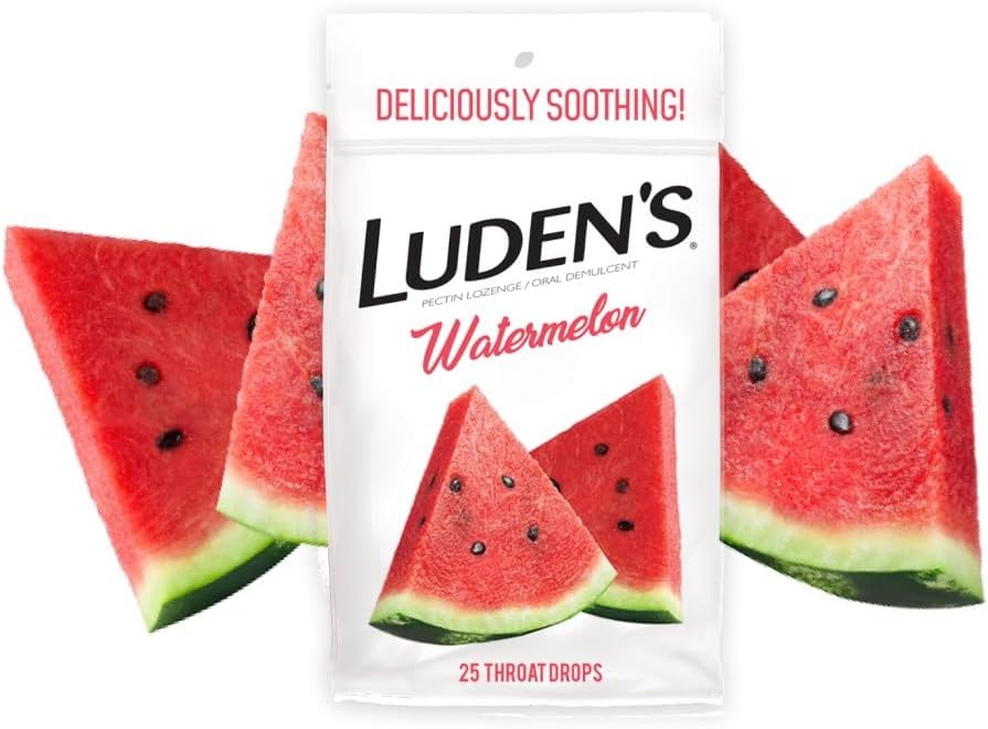 Ludens Throat Drops, Watermelon, 25 Count (Pack of 48) : Health & Household