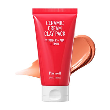 Parnell Aha Omija Ceramic Cream Clay Pack 100Ml / 3.38 Fl.Oz. | Pore Clearing Clay Mask, Korean Skin Care, Korean Beauty