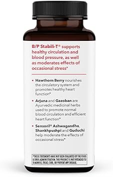 LifeSeasons B/P Stabili-T - Blood Pressure Support - Vitamin Supplement for Healthy Heart & Blood Circulation - Ashwagandha, Arjuna, Gotu Kola & Hawthorn Berry - 120 Capsules : Health & Household