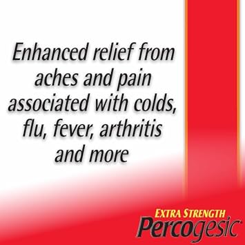 Percogesic Extra Strength Pain Relief | Aspirin Free Dual Action Relief | 40 Coated Caplets (3 Pack)