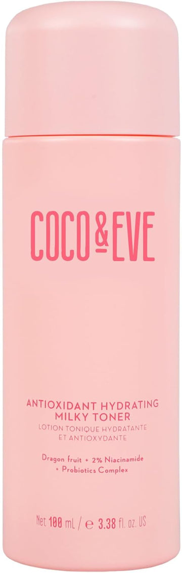 Coco & Eve Antioxidant Hydrating Milky Toner. Gentle Face Toner To Boost Hydration, Radiance, Support Skin Barrier. Antioxidants, Hyaluronic Acid, Niacinamide & Probiotics. (100Ml)