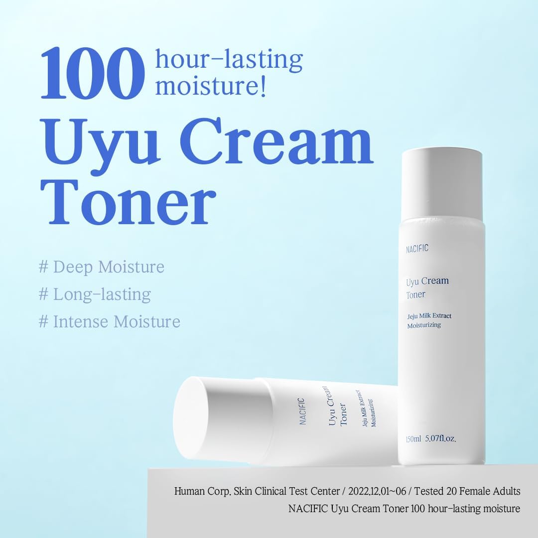 Nacific Jeju Uyu Cream Toner Facial Toner 5.07Fl. Oz. 150Ml With Jeju Milk Extract Ceramide 5 Complex Moisture Lasting Natural Ingredients Korean Skin Care