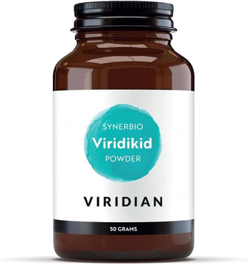 Viridian – Viridikid Synerbio Powder With Vitamin C - 50G | Expertly Formulated Friendly Bacteria | Prebiotics | Vitamin C To Support Normal Immunity | Dairy-Free | 100% Active Ingredients