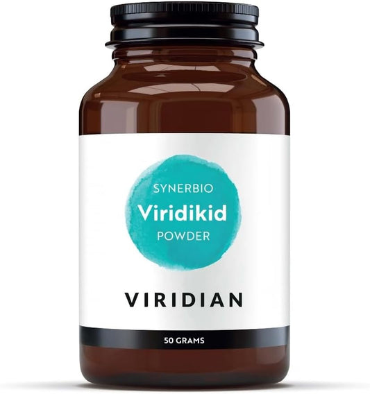 Viridian – Viridikid Synerbio Powder With Vitamin C - 50G | Expertly Formulated Friendly Bacteria | Prebiotics | Vitamin C To Support Normal Immunity | Dairy-Free | 100% Active Ingredients