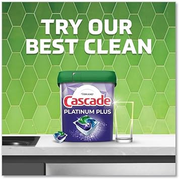 Cascade Platinum Plus ActionPacs Dishwasher Detergent Pods, Fresh, 3 Count : Health & Household