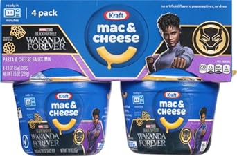 Kraft Macaroni & Cheese Spongebob SquarePants Shapes Dinner, (4 ct Pack, 1.9 oz Cups), packaging may vary
