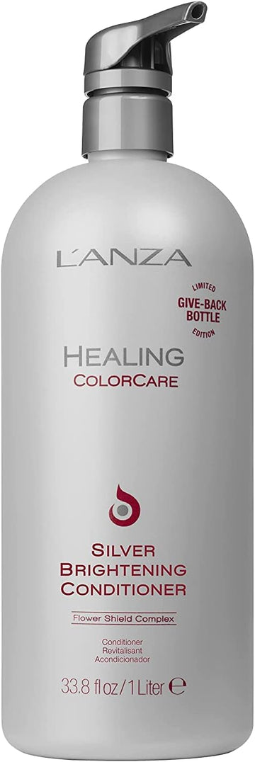 L’Anza Healing Colorcare Silver Brightening Shampoo, For Silver, Gray, White, Blonde & Highlighted Hair - Boosts Shine And Brightness While Healing, Controls Unwanted Warm Tones (50Ml)