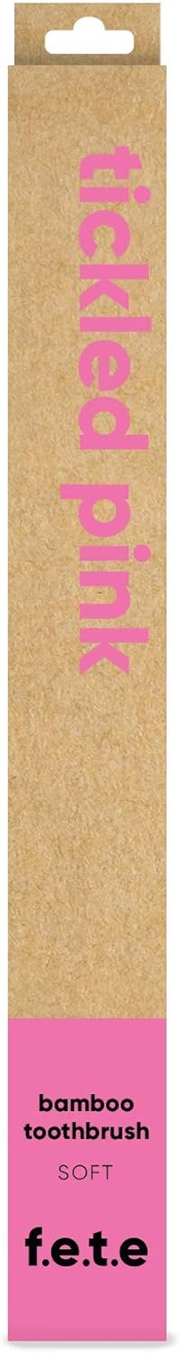f.e.t.e | Tickled Pink Bamboo Toothbrush | Biodegradable & Compostable Handle | Recyclable Soft Bristles | Sustainable | Vegan : Amazon.co.uk: Health & Personal Care