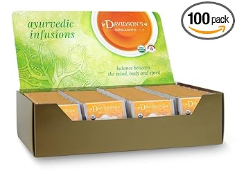 Davidson'S Organics, Ayurvedic Infusions, Energize, 100-Count Individually Wrapped Tea Bags