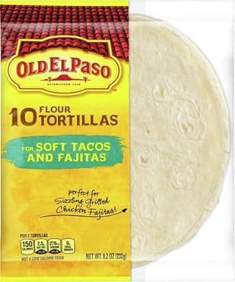 Old El Paso Flour Tortillas, For Soft Tacos and Fajitas, 10 ct., 8.2 oz