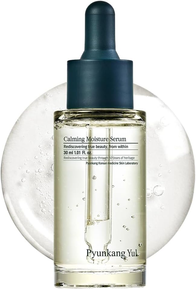 [PKY] Pyunkang Yul Calming Moisture Serum Instantly Soothes Sensitive Skin, Strenghtens Moisture Barrier with Ceramide, 2 types of Peptides, Vegan, Korean skincare. (1.01 Fl.Oz, 30ml)