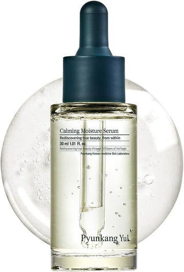 [PKY] Pyunkang Yul Calming Moisture Serum Instantly Soothes Sensitive Skin, Strenghtens Moisture Barrier with Ceramide, 2 types of Peptides, Vegan, Korean skincare. (1.01 Fl.Oz, 30ml)