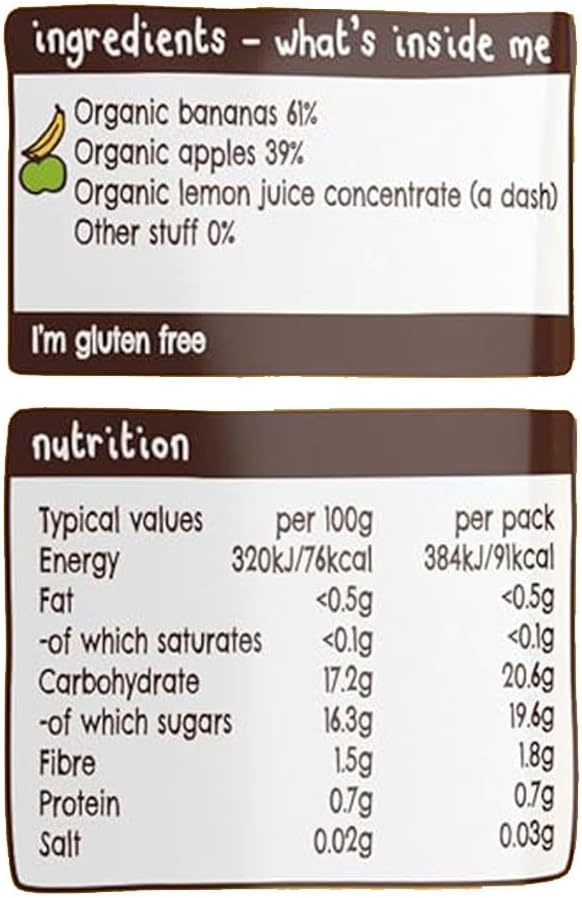 Ella'S Kitchen Organic Bananas And Apples, 120G