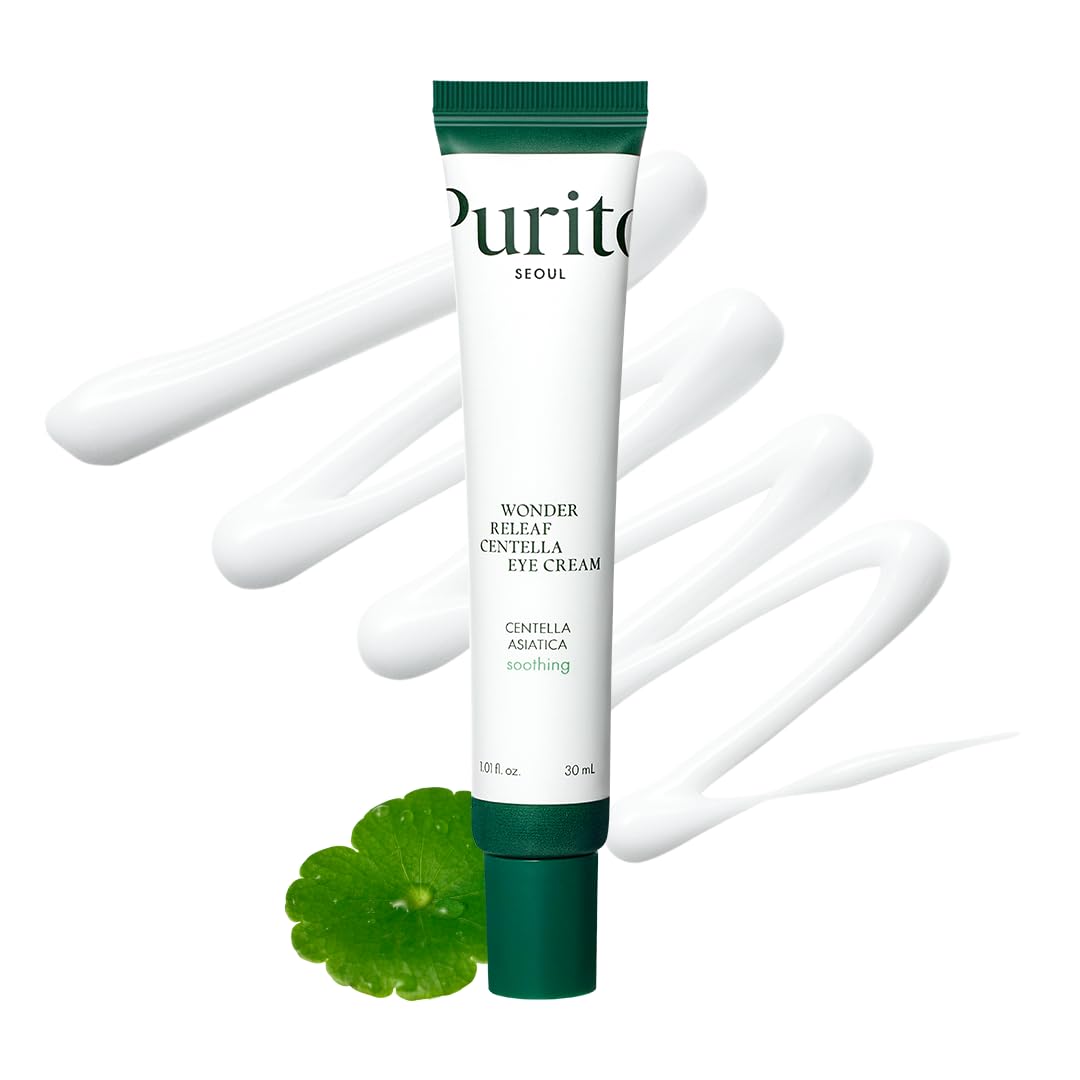 Purito Centella Eye Cream, Korean Centella, For Sensitive Skin, Soothing, Facial Eye Cream For Face, Dark Circles, Wrinkles, Puffiness, K-Beauty, Vegan & Cruelty-Free, 30Ml 1Fl.Oz