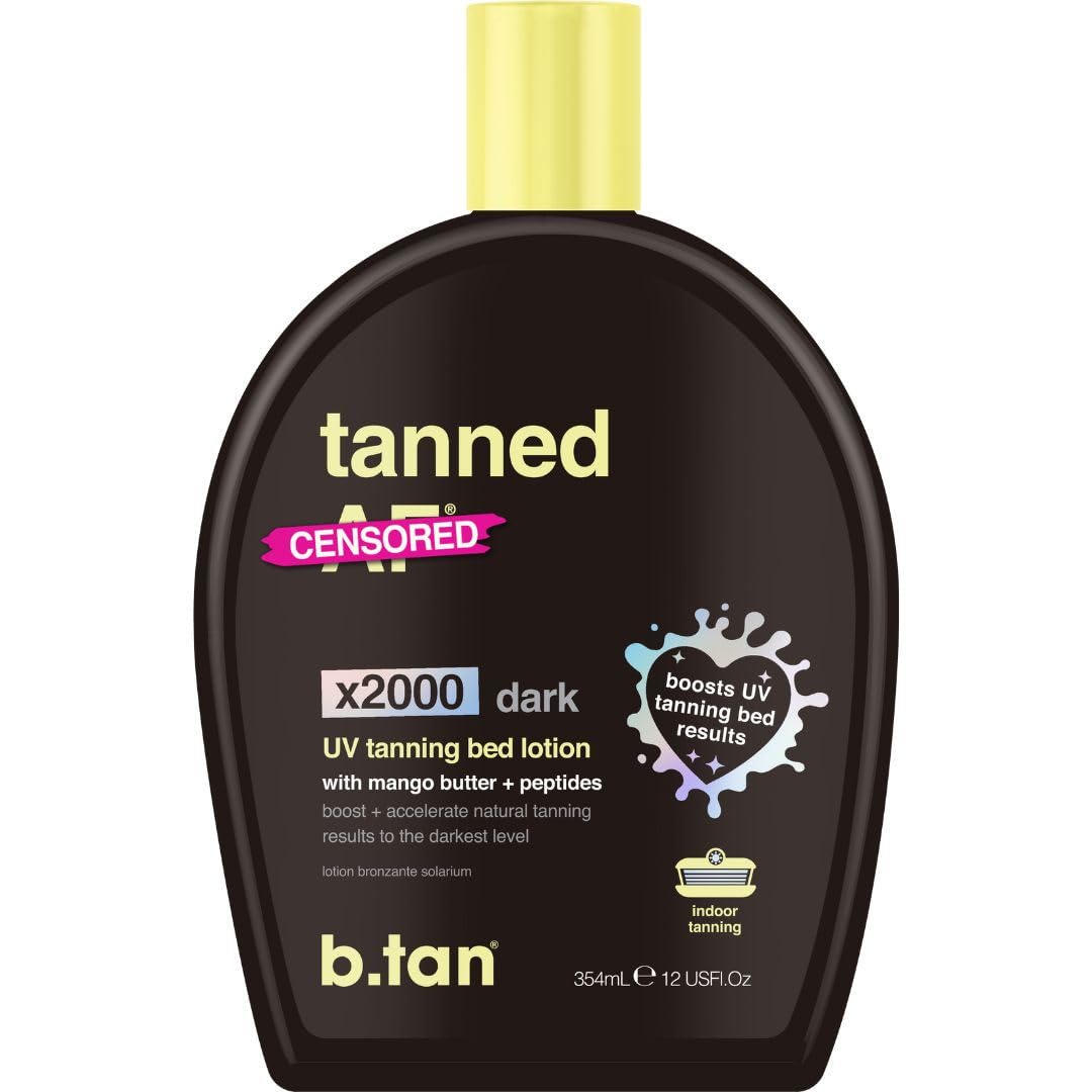 B.Tan Uv Tanning Bed Lotion | Darkest Tanning Lotion - Indoor Outdoor Tan Bronzer Accelerator, Best Browning Lotion, 12 Fl Oz