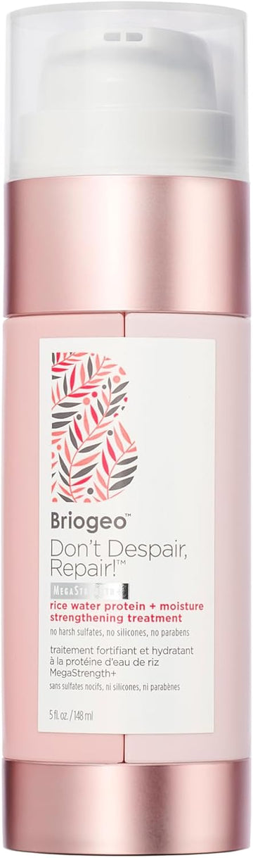 Briogeo Don’T Despair Repair! Megastrength+ Rice Water Protein And Moisture Strengthening Hair Treatment, Dry And Damaged Hair, No Harsh Sulfates, Silicones Or Parabens - 148Ml
