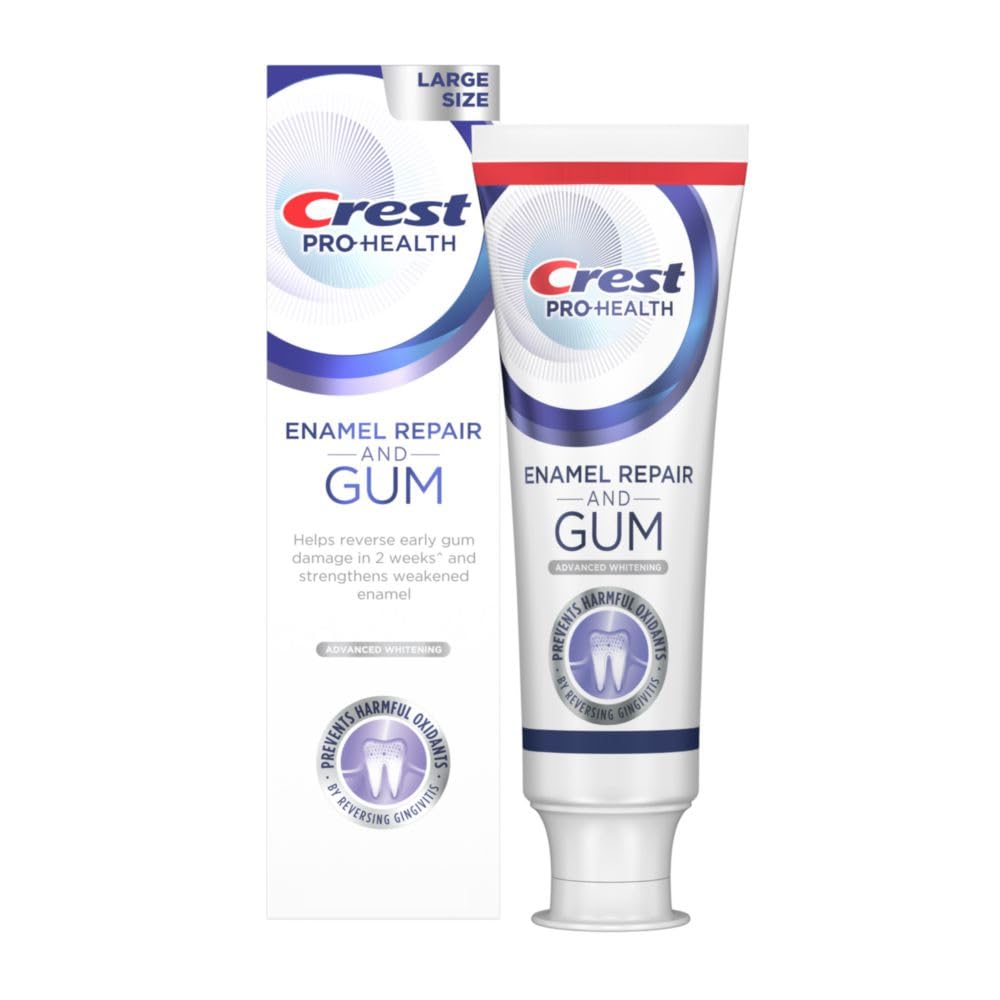 Crest Pro-Health Enamel Repair And Gum Toothpaste 4.8 Oz Anticavity, Antibacterial Flouride Toothpaste, Clinically Proven, Gum And Enamel Protection, Advanced Whitening
