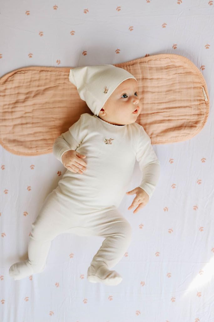 Pack And Play Sheet 2 Pack - Pack And Play Sheets Fitted With 100% Jersey Cotton - Pack N Play Mattress Sheets For Boys And Girls, Newborn Essentials (Pink Tulips & Stripes)