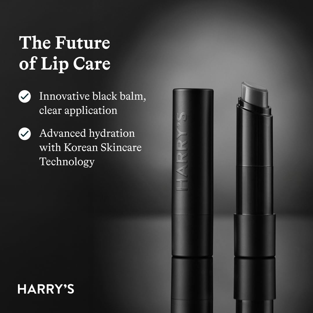 Harry'S Black Lip Balm For Men - Hydrating Men'S Lip Balm With Natural Finish - Korean Skincare Technology With Meadowfoam Oil : Beauty & Personal Care