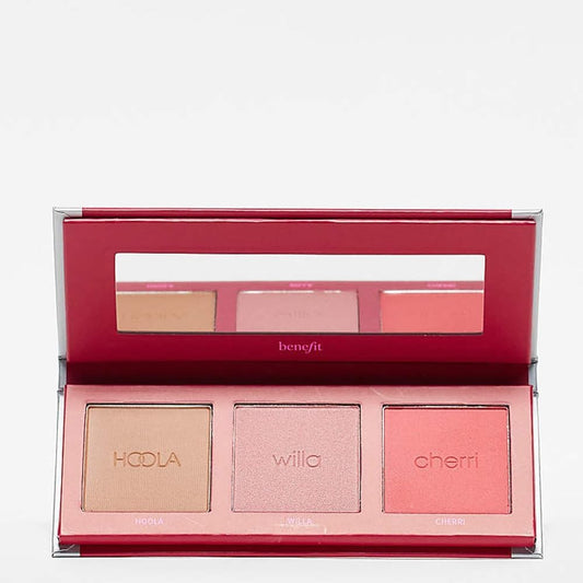 Chocolicious Cheeks Travel-Size Matte Bronzer, Soft Neutral-Rose Blush & Bright Cherry-Red Blush Palette