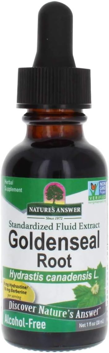 Nature'S Answer Alcohol-Free Golden Seal Root 1Oz Extract | 9Mg Of Hydrastine And 16Mg Of Berberine Per Serving | Natural Immune Booster | Promotes Lung Health | Single Count