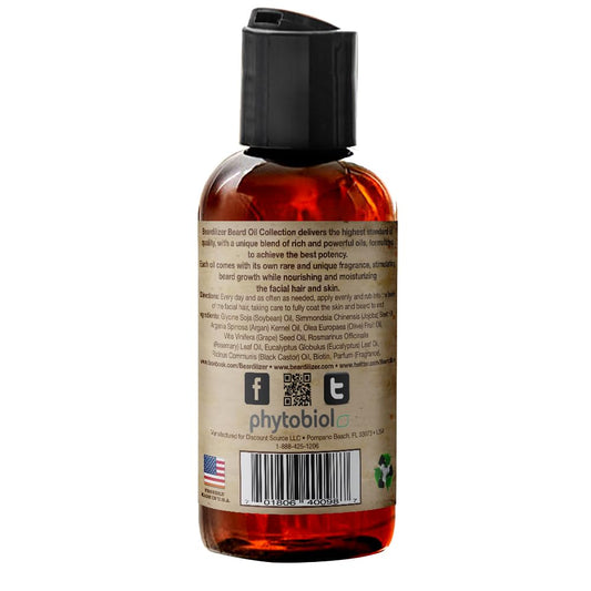 Beardilizer Cherry Pipe Tobacco Beard Oil For Men - 100% Natural Growth Oil & Conditioner With Argan, Jojoba & Vitamin E – Softening, Moisturizing For Soft, Healthy Beard – 4 Oz