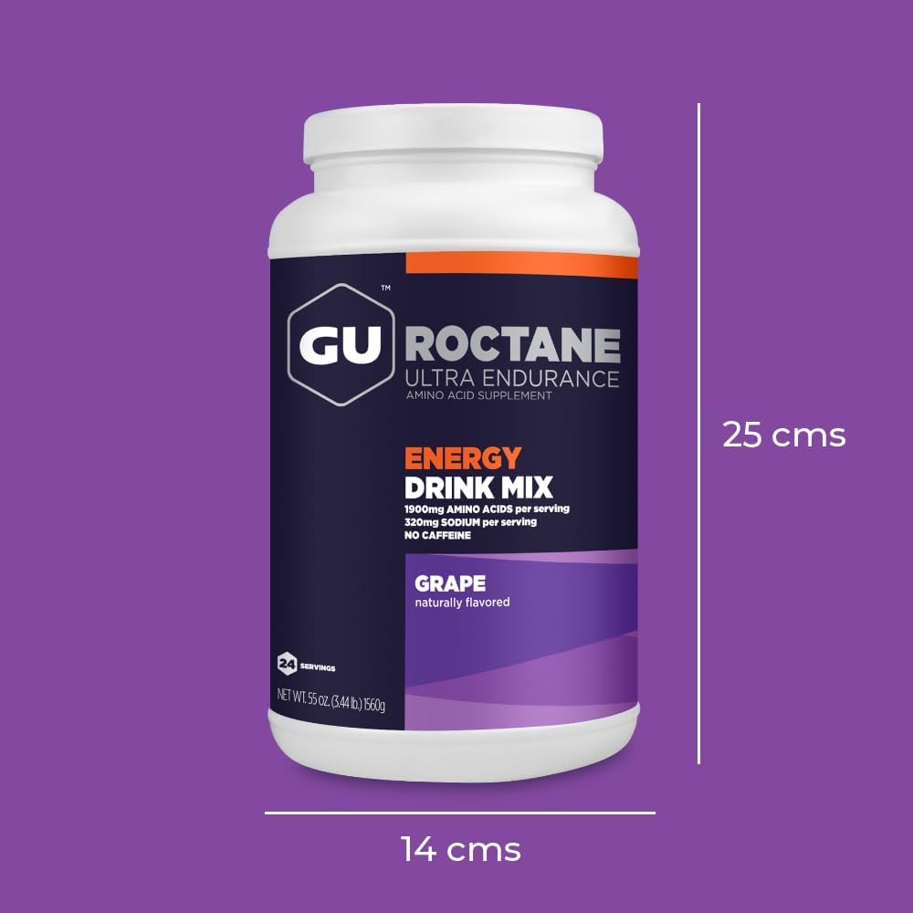 GU Energy Roctane Ultra Endurance Energy Drink Mix, 3.44-Pound Jar, Gr