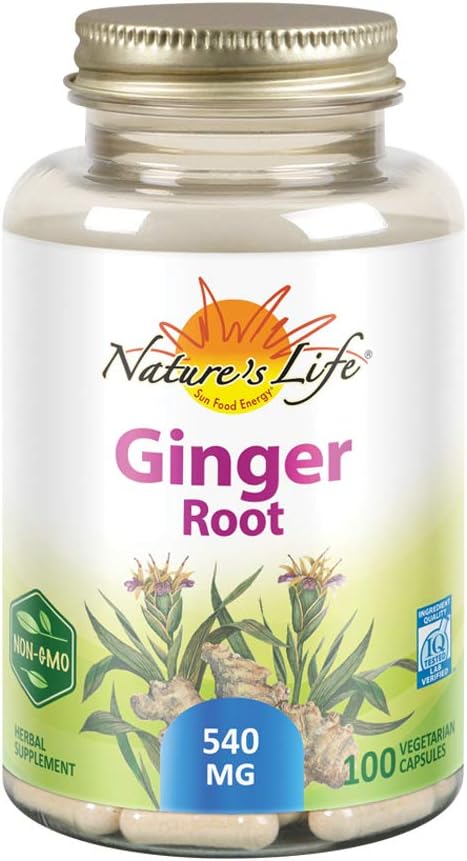 Nature'S Life Organic Ginger Root 540 Supplement | Healthy Digestion, Immune And Cardiovascular Support | 100 Ct